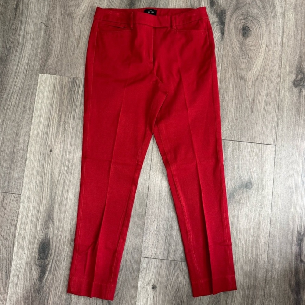 WHBM Solid Red Slim Pants